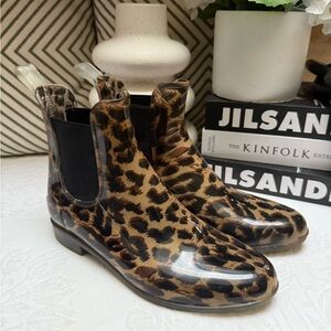 J. Crew Brown and Black Winter Rain Boots